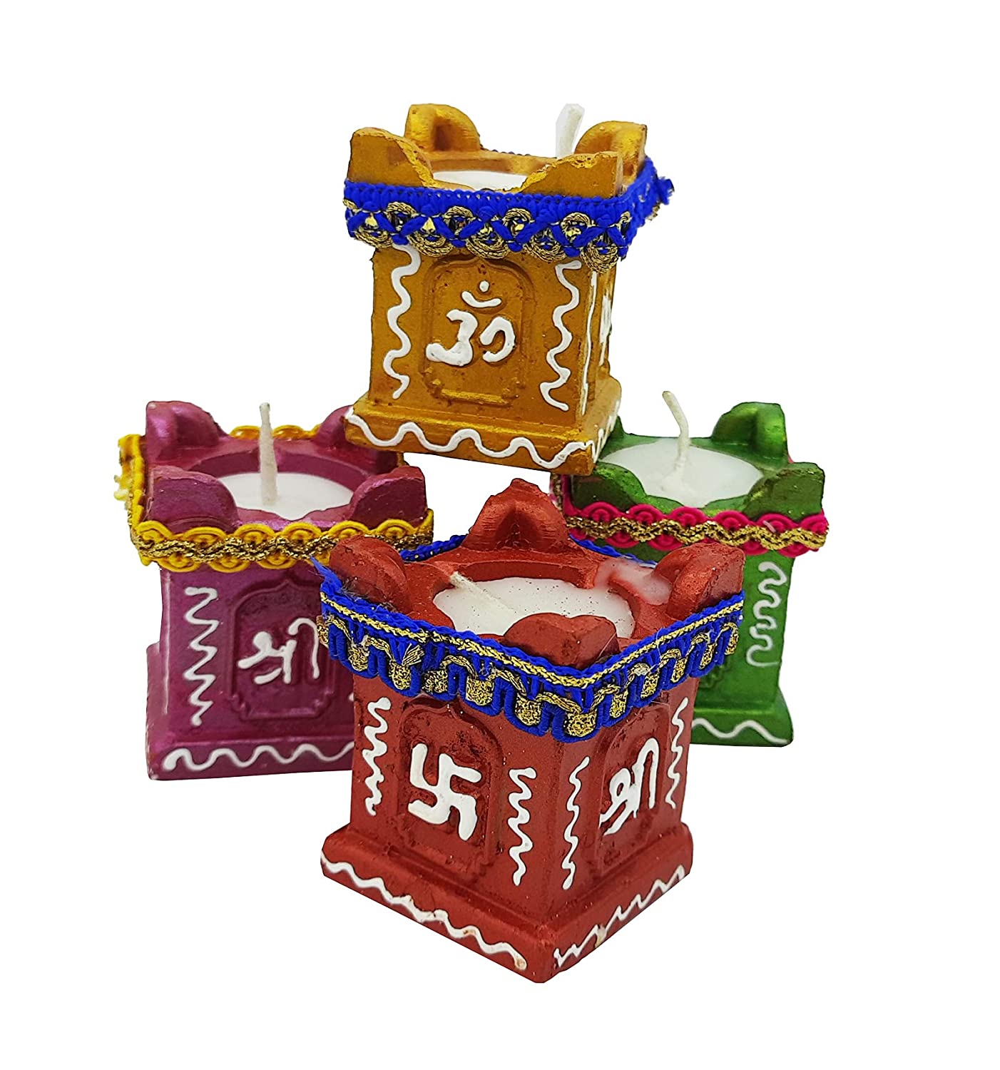 Tulsi Tree Special Colourful Terracotta Decorative Diye