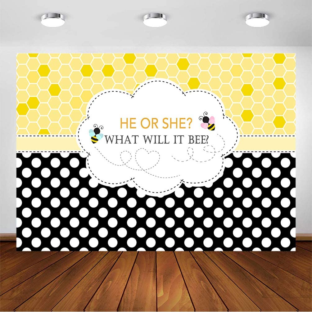 Baby Shower What It Will Bee Backdrop
