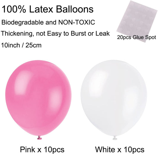 "Welcome Girls Baby Decoration Kit"-Girl Paper Garland Bunting Banner , Paper Pom Poms And Latex Balloons