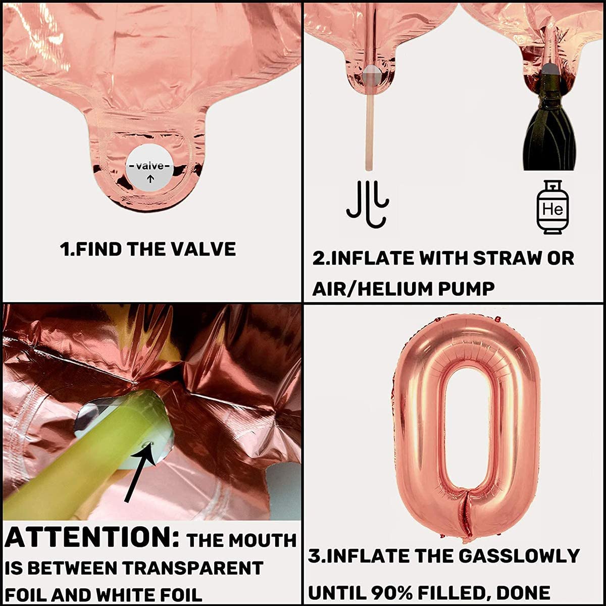 60th Birthday Rose Gold Decoration Kit