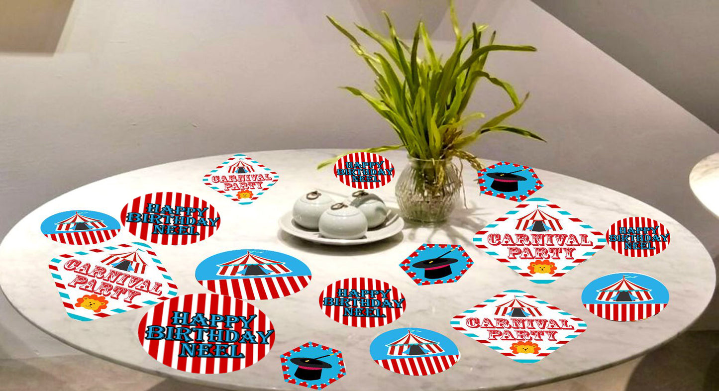 Carnival Theme Birthday Party Table Confetti for Decoration