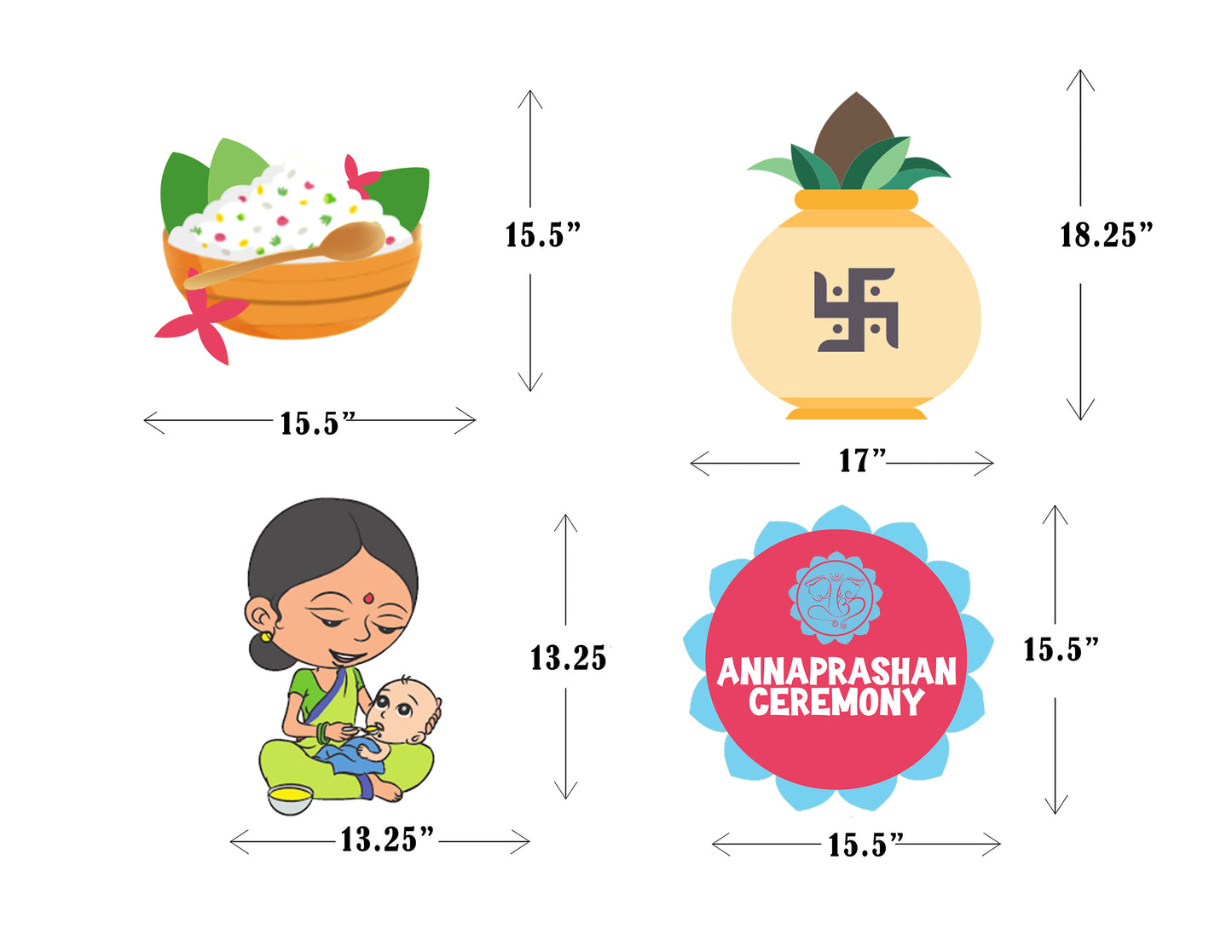 Annaprashan Ceremony Cutouts for Decoration
