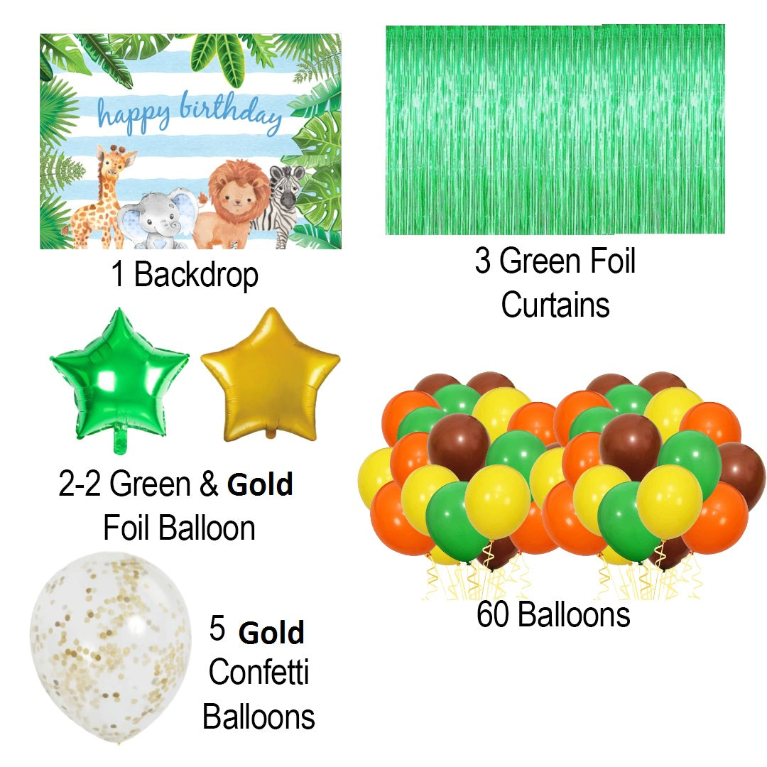 Jungle Theme Birthday Party Complete Party Set