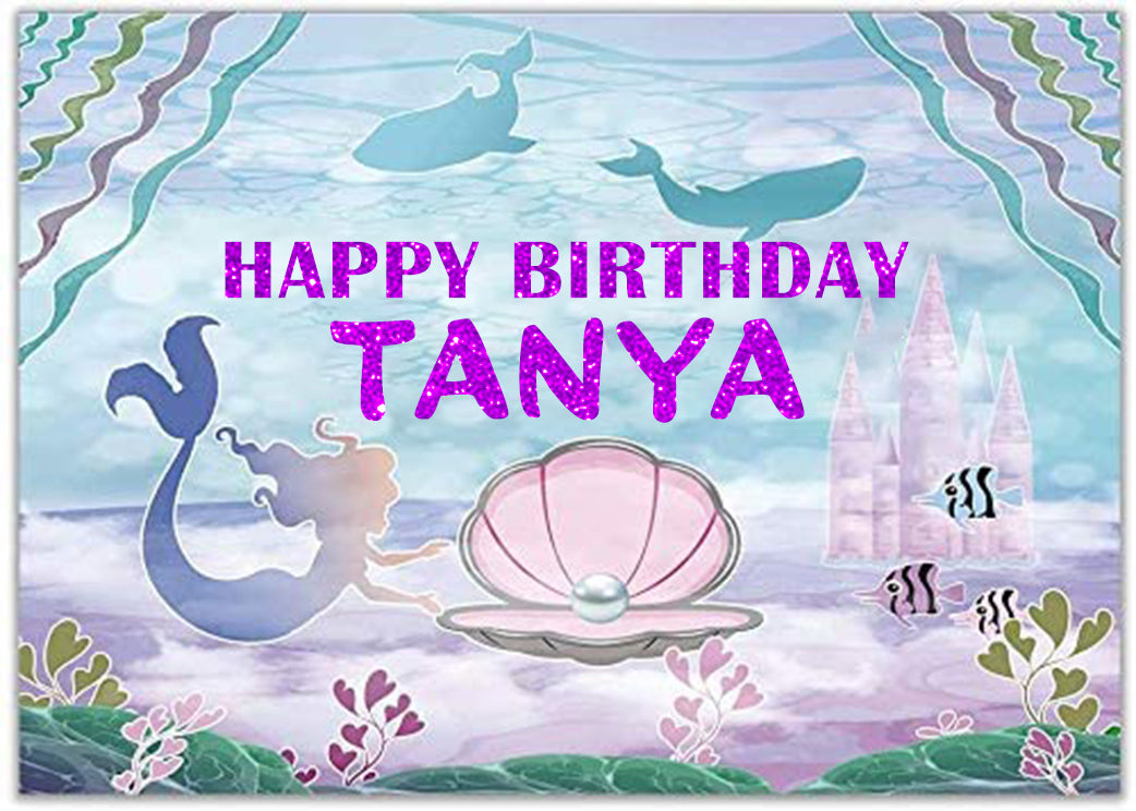 Mermaid Theme Birthday Party Backdrop
