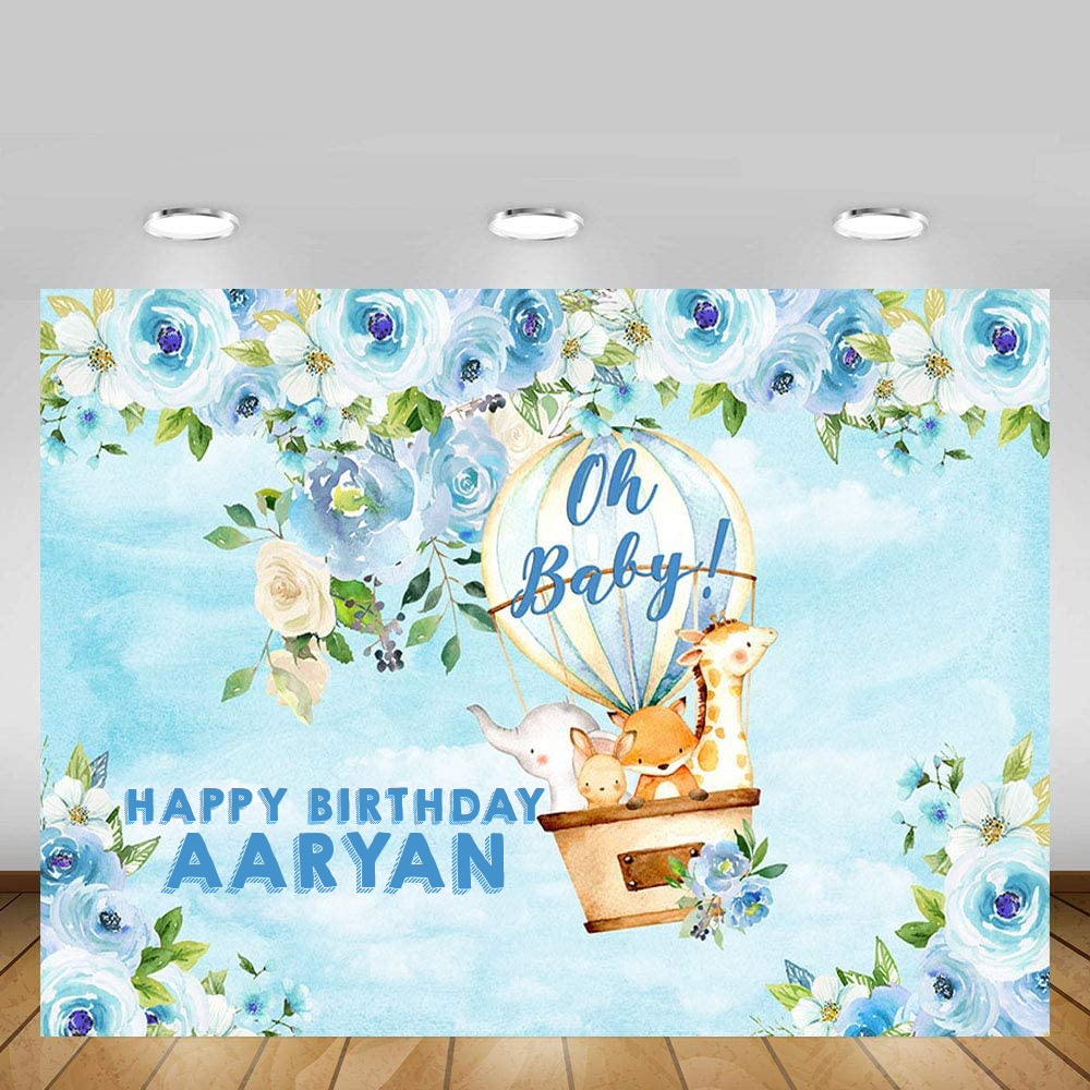 Hot Air Theme Birthday Party Backdrop