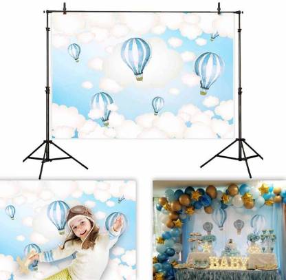 Hot Air Theme Birthday Party Backdrop