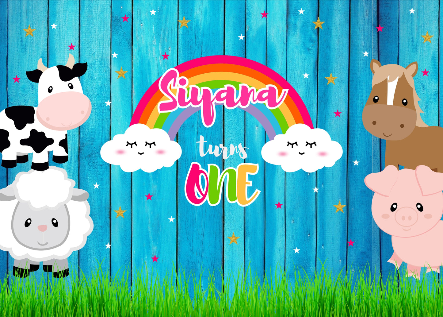 Personalize Jungle Backdrop Banner