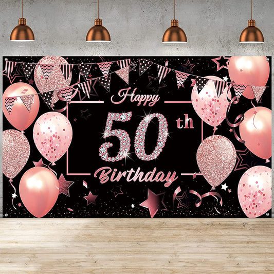 50th Birthday Party Backdrop