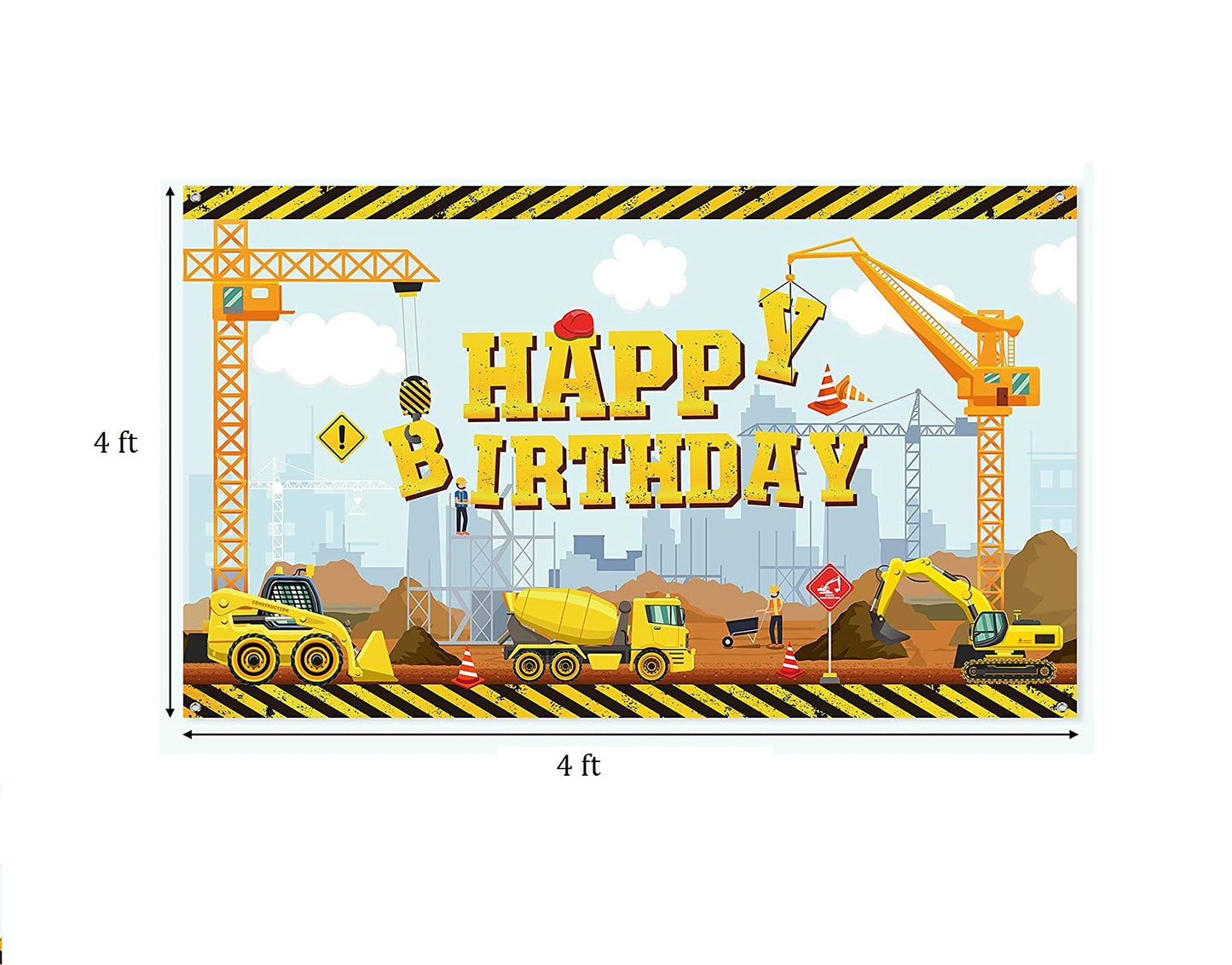Construction Birthday Party Backdrop