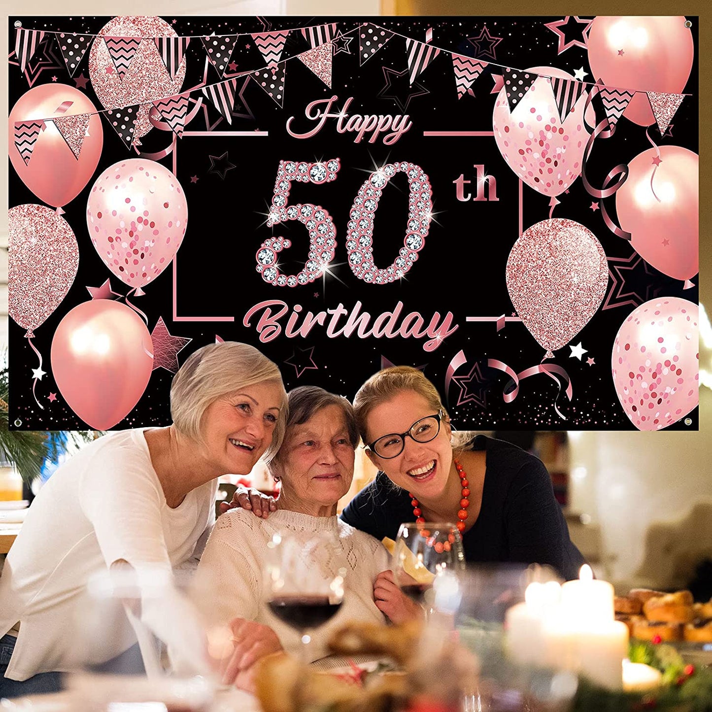 50th Birthday Party Backdrop