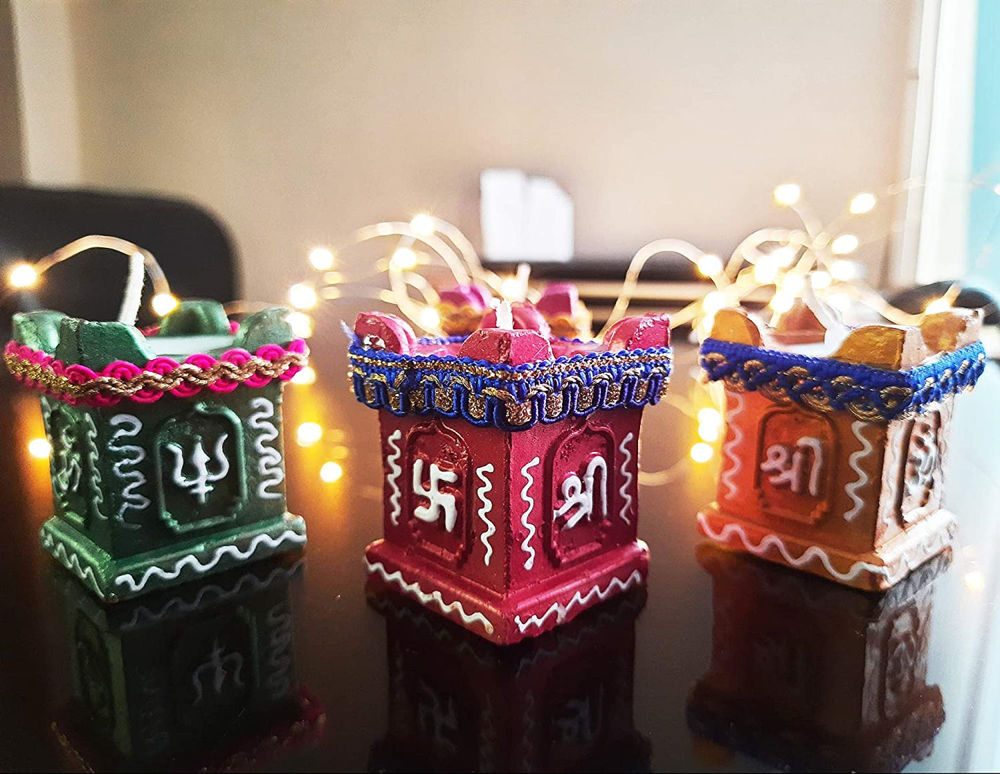 Tulsi Tree Special Colourful Terracotta Decorative Diye