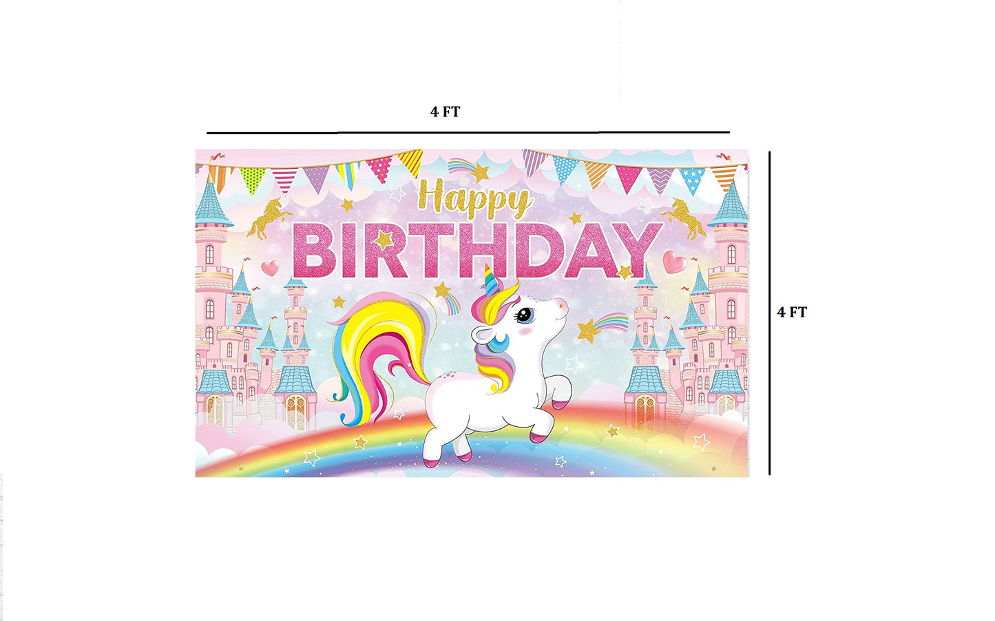 Unicorn Theme Birthday Party Backdrop