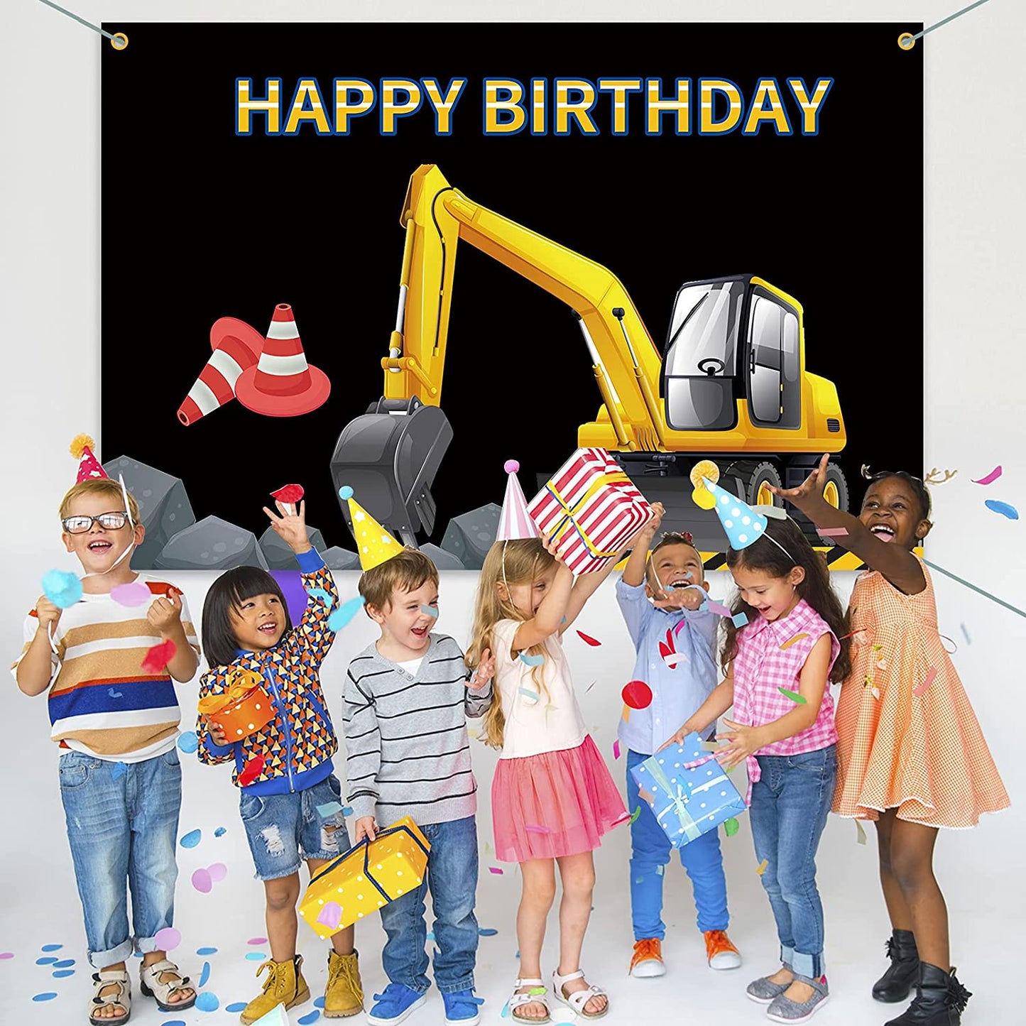 Construction Birthday Party Backdrop