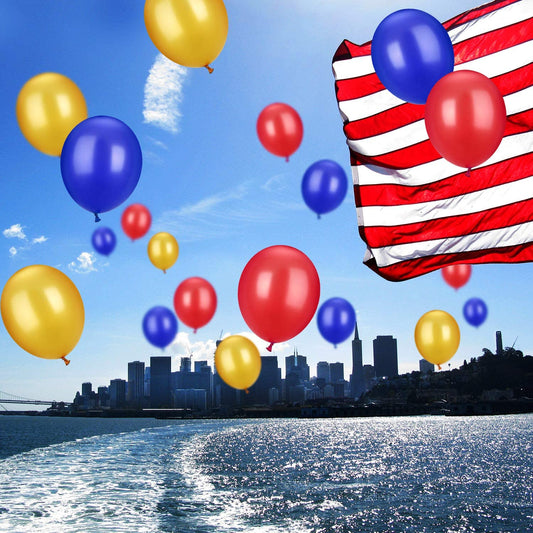 Metallic Balloons Blue,Red And Golden Latex For Birthday , Festival Party Decoration Boys Birthday