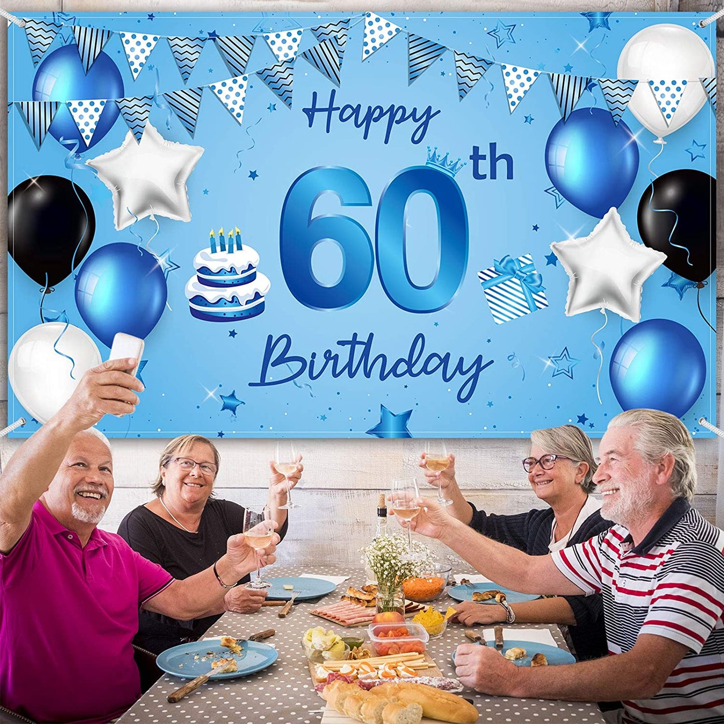 60th Birthday Party Backdrop