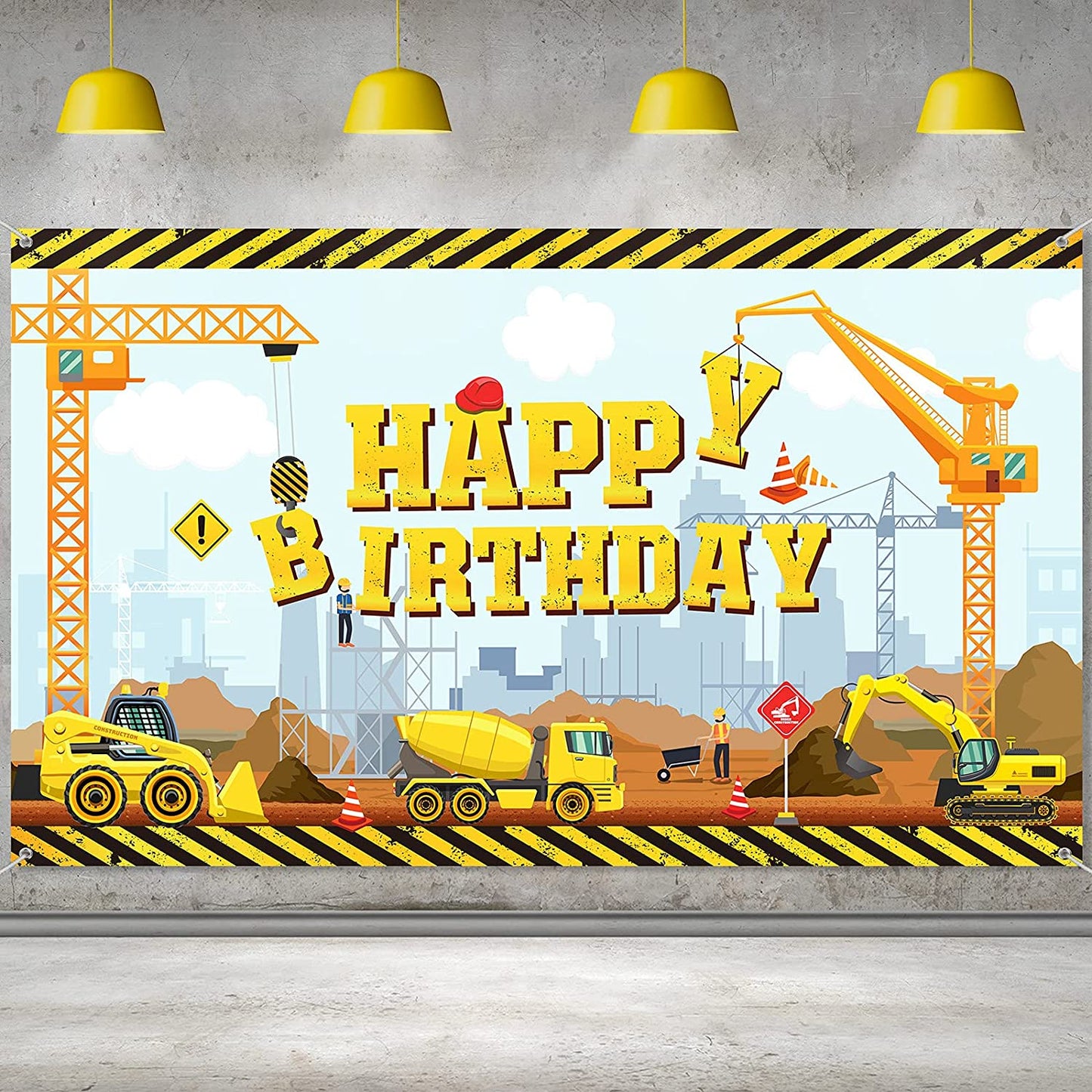 Construction Birthday Party Backdrop