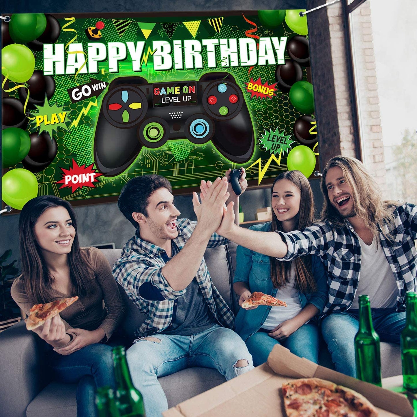 Gaming Theme Birthday Party Backdrop