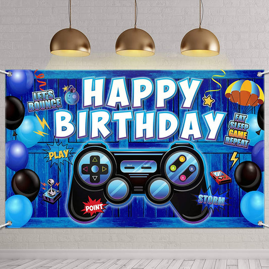 Gaming Theme Birthday Party Backdrop
