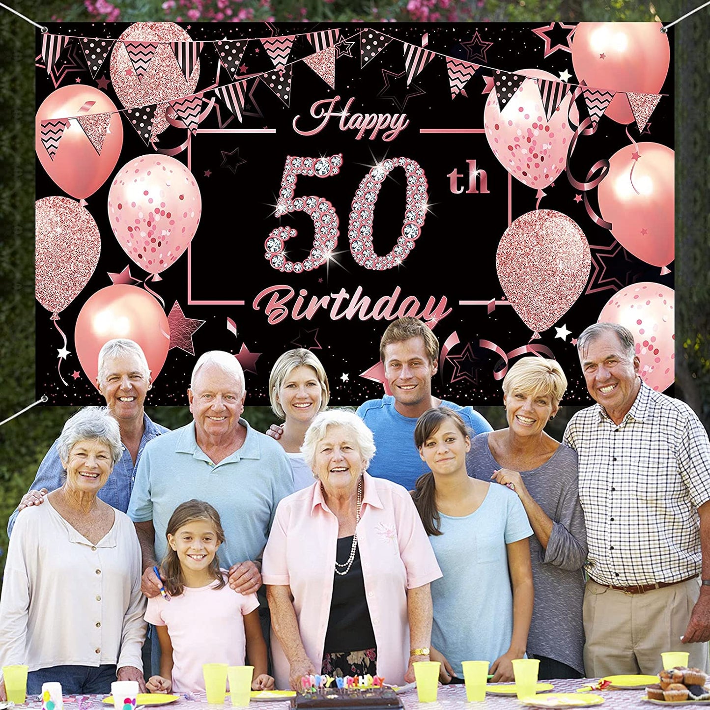 50th Birthday Party Backdrop