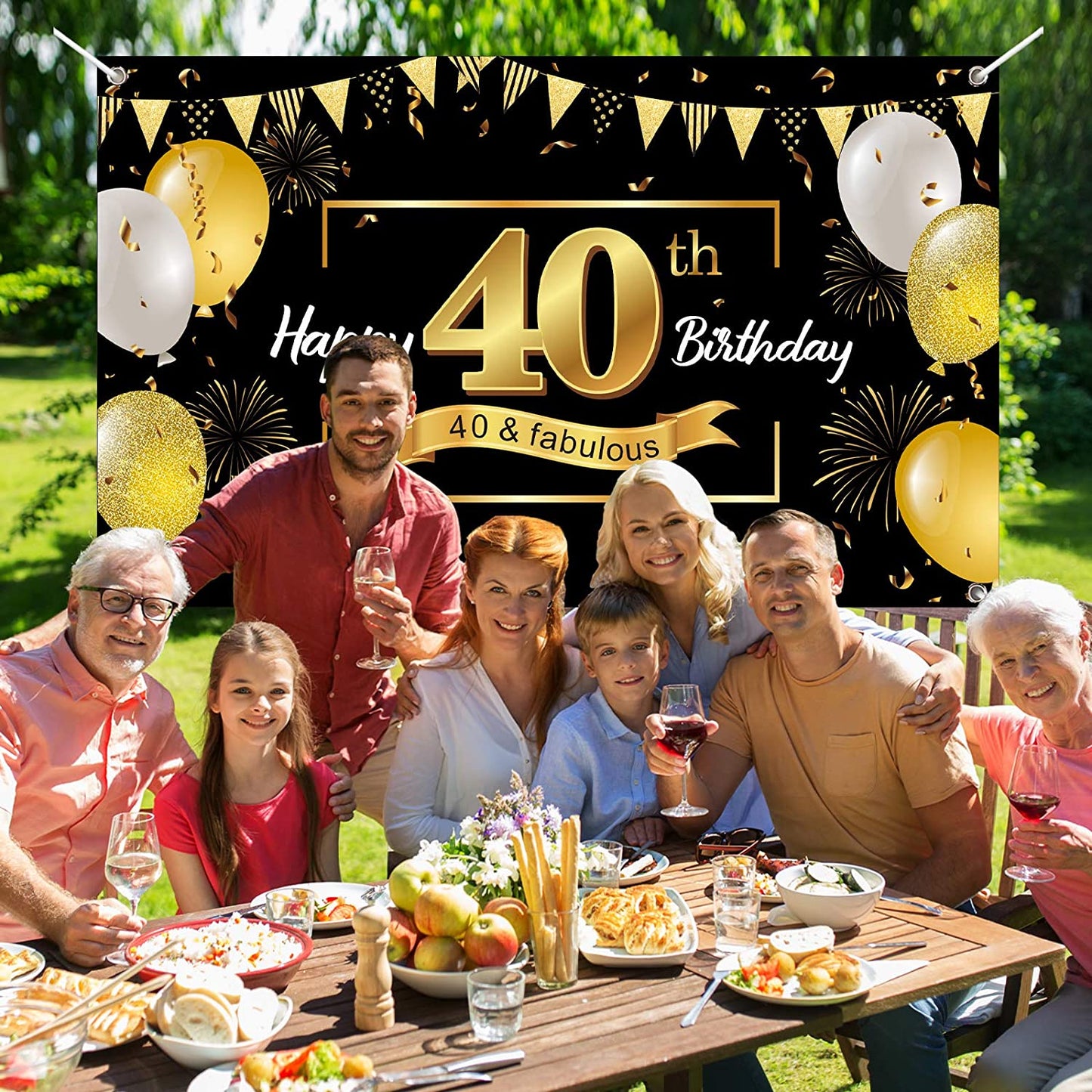40th Birthday Party Backdrop
