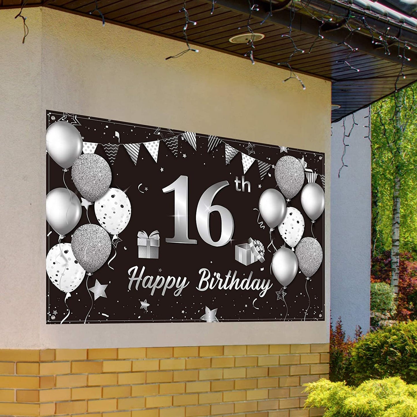 16th Birthday Party Backdrop