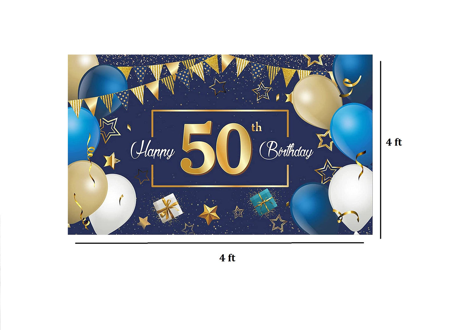 50th Birthday Party Backdrop