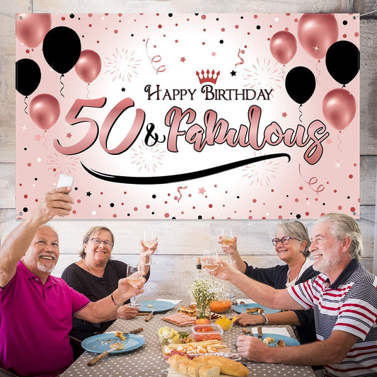 50th Birthday Party Backdrop