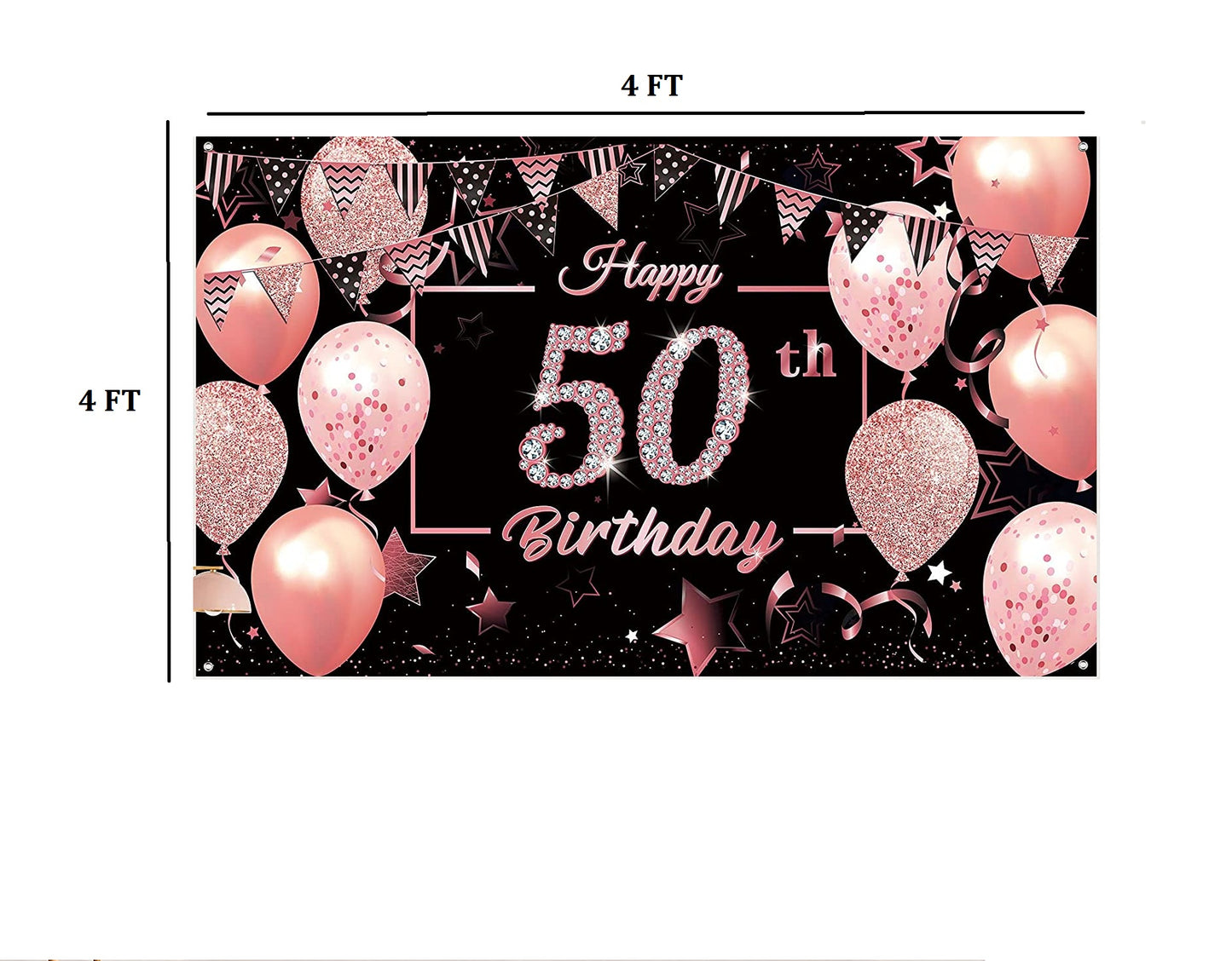 50th Birthday Party Backdrop
