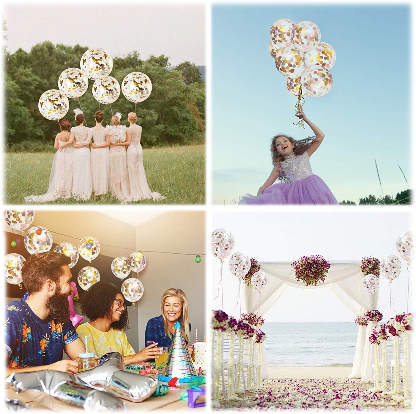 Blue Transparent Balloon Confetti Balloons