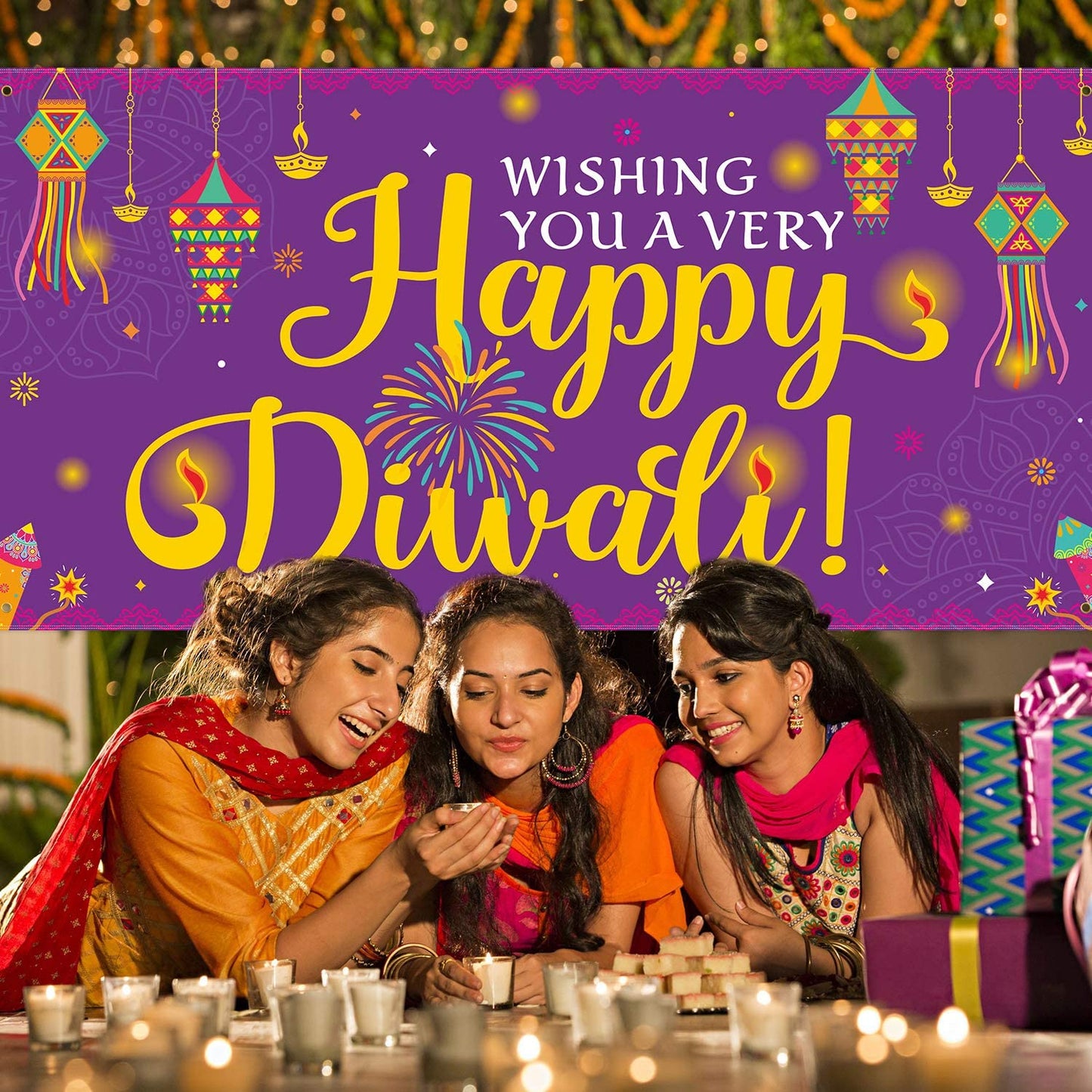 Diwali Party Decoration Backdrop