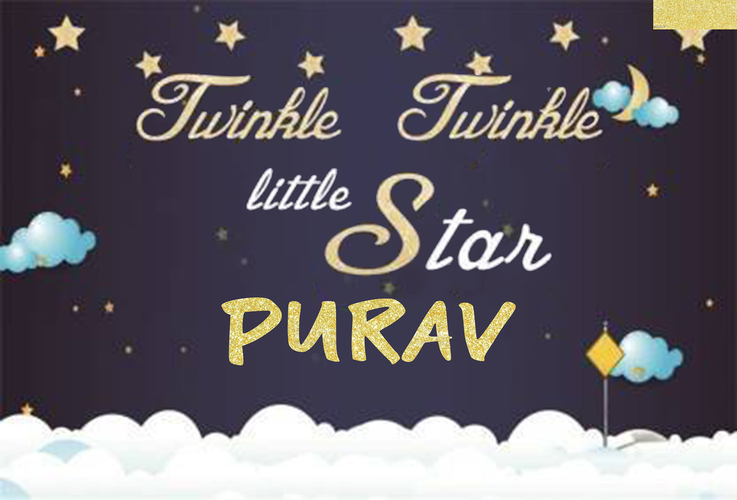 Twinkle Twinkle Little Star Theme Party Backdrop