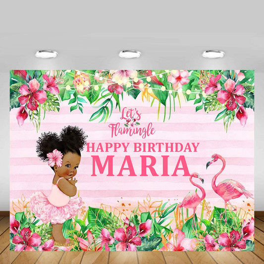 Flamingo Theme Birthday Party Backdrop