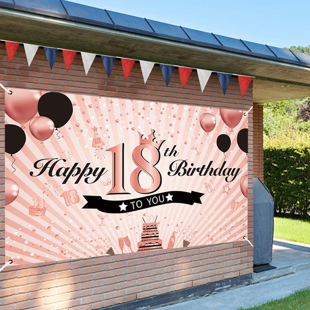 18th Birthday Party Backdrop