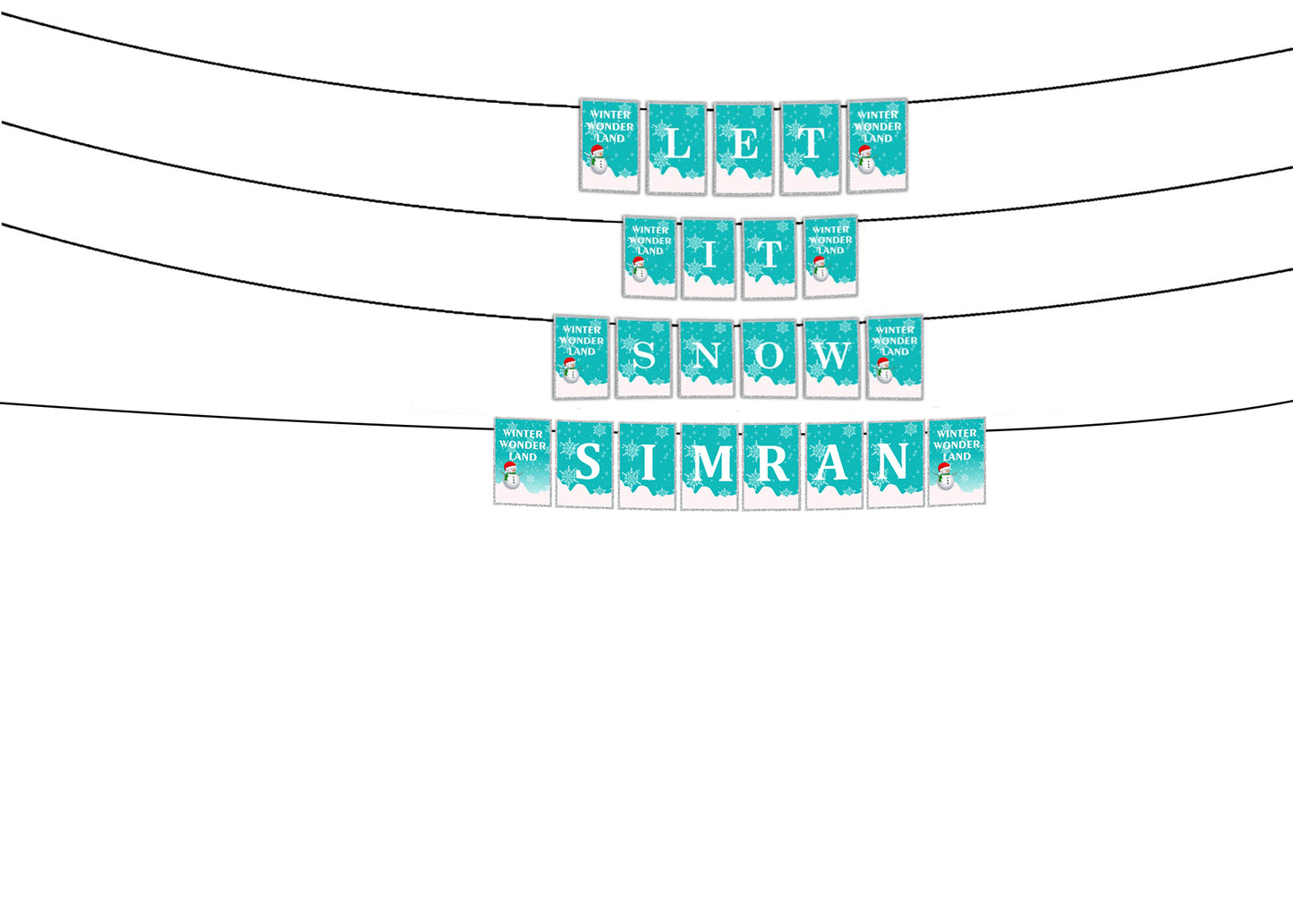 Winter Wonderland Theme Birthday Party Banner for Decoration