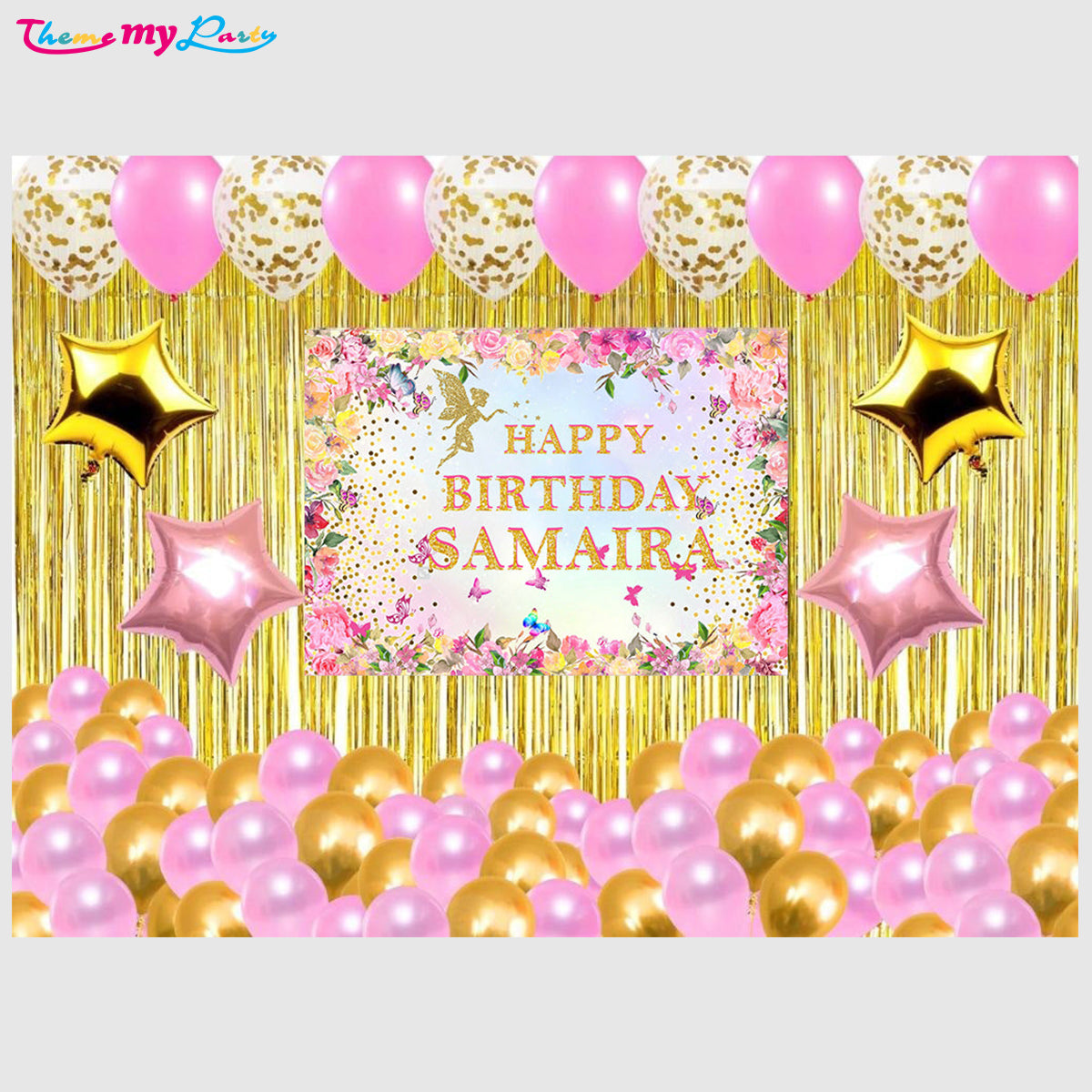 Butterflies & Fairies Theme Birthday Party Complete Party Set for Girls