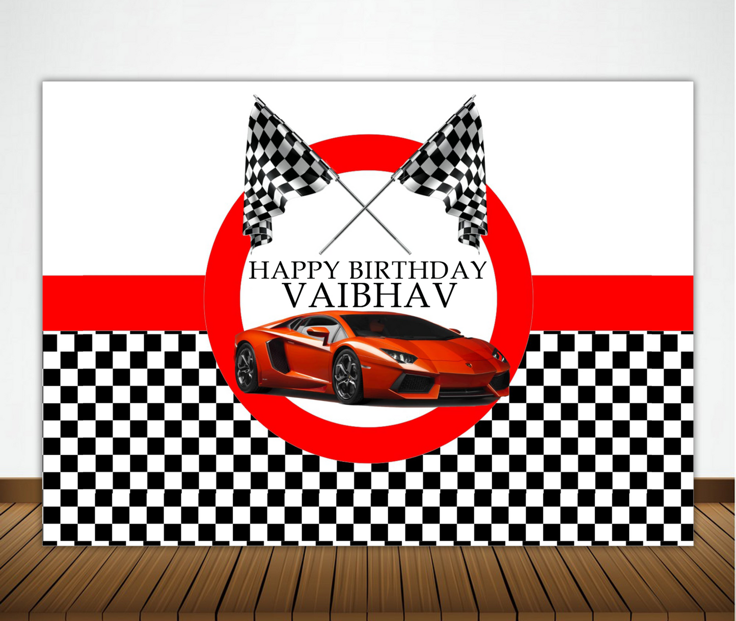 Cars Birthday Party Backdrop