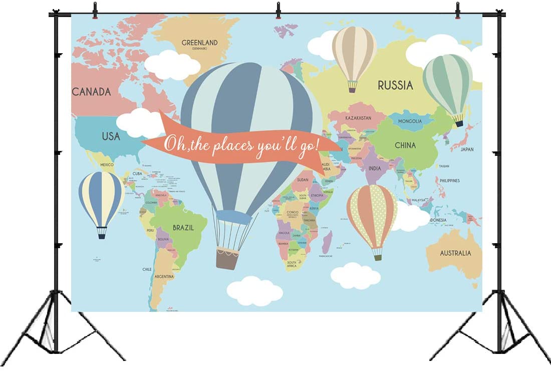 Hot Air Theme Birthday Party Backdrop