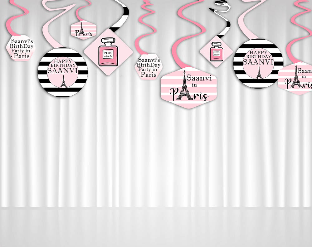 Oh La La Paris Theme Birthday Party Theme Hanging Set for Decoration