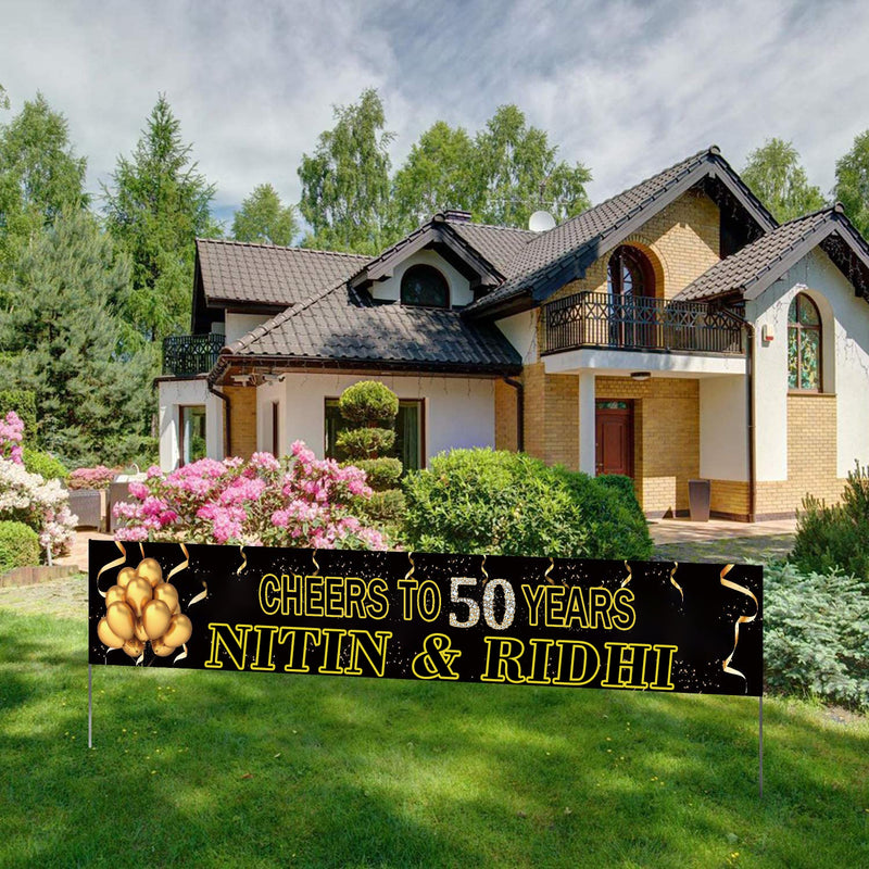 50th Anniversary Party Long Banner for Decoration