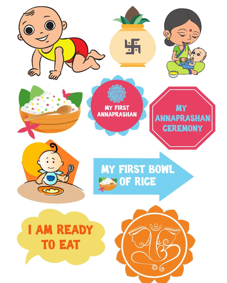 Annaprashan Ceremony Photo Booth Props