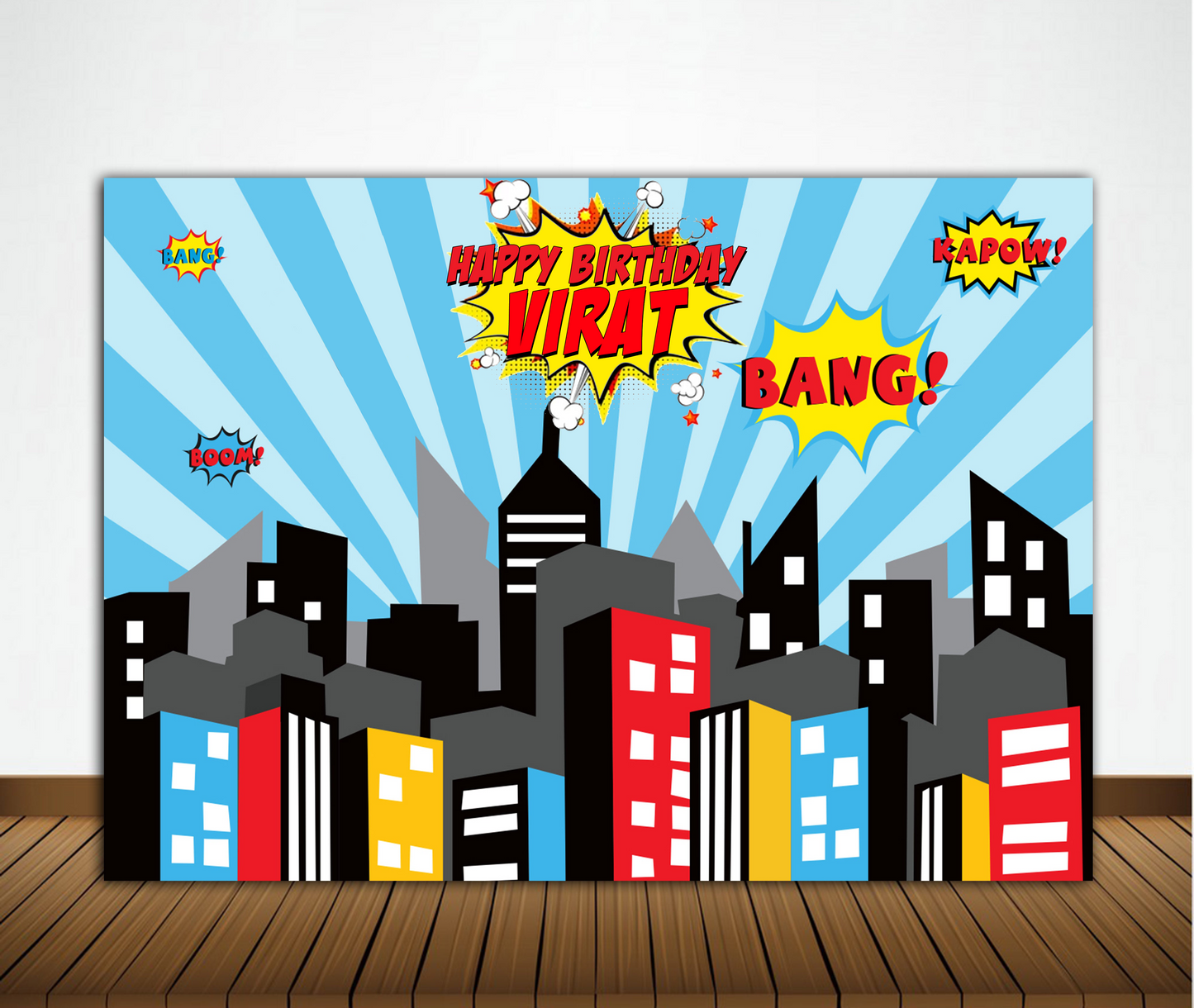 Super Hero Theme Party Backdrop