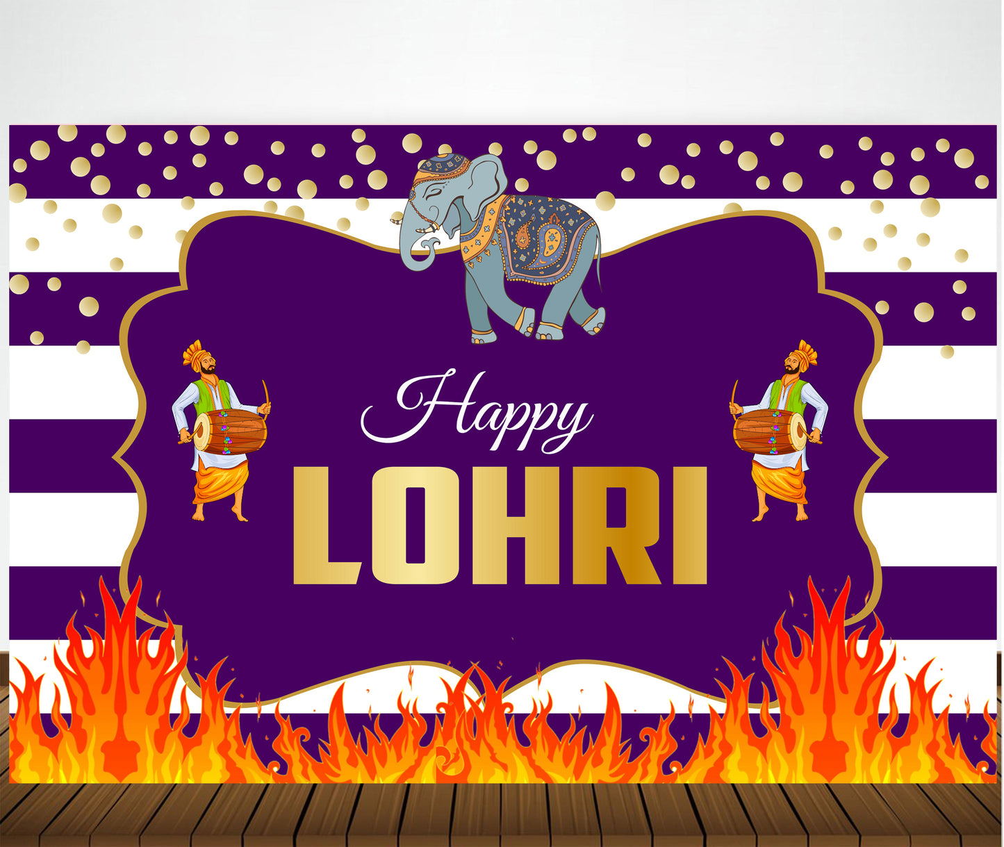 Lohri Party Backdrop For Kids