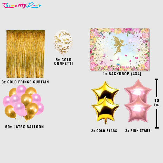 Butterflies & Fairies Theme Birthday Party Complete Party Set for Girls