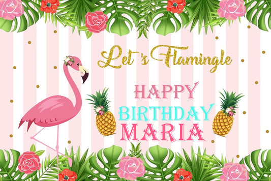 Flamingo Theme Birthday Party Backdrop