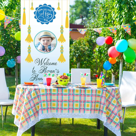 Annaprashan Customized Welcome Banner Roll up Standee (with stand)