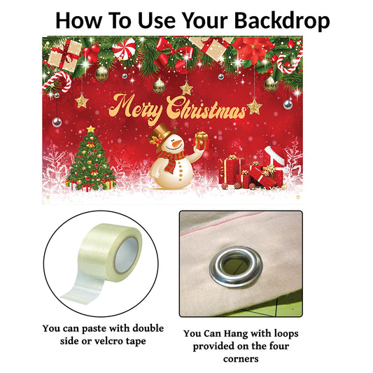 Christmas Party Backdrop for Decorations