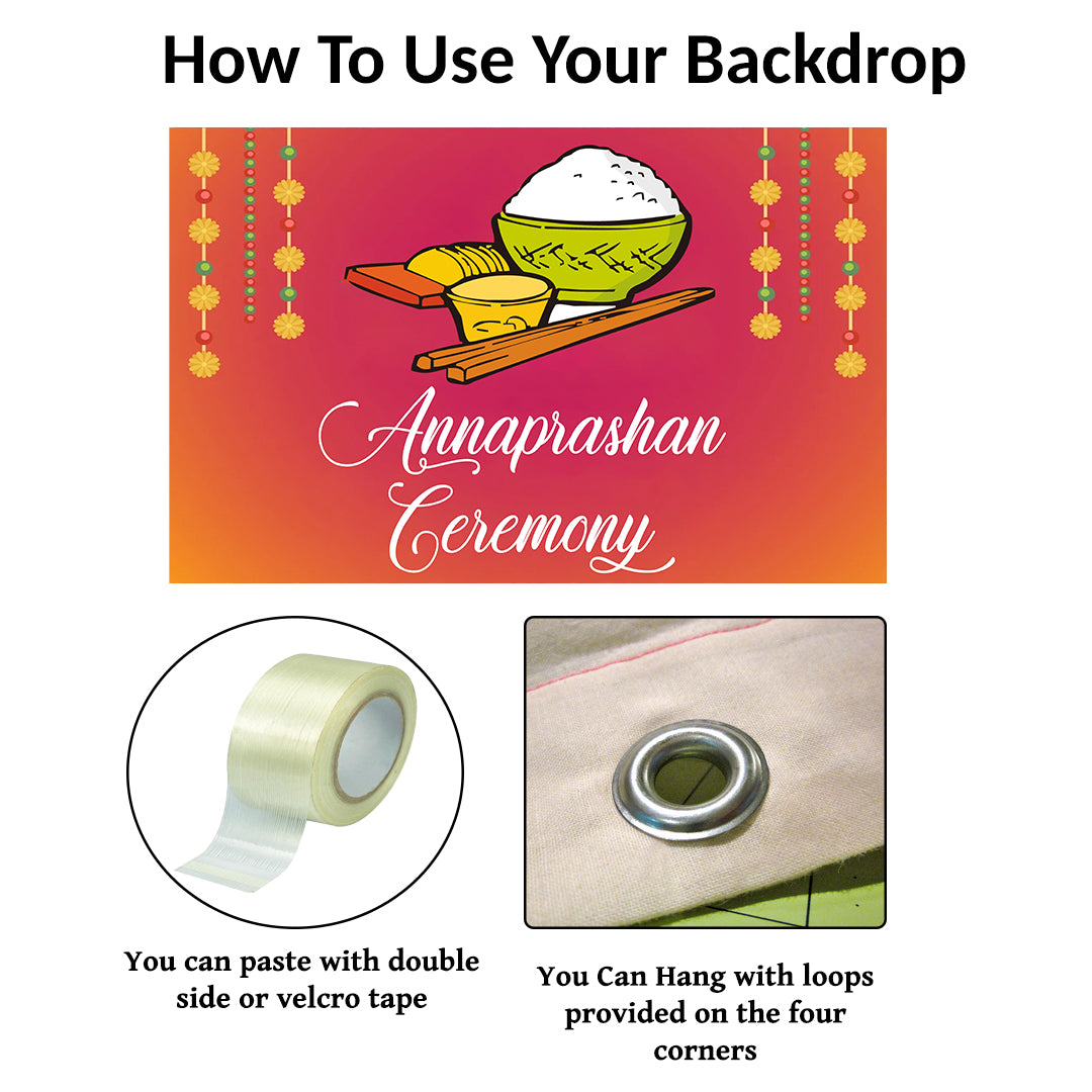 Annaprashan Ceremony Decoration Backdrop Banner For Kids