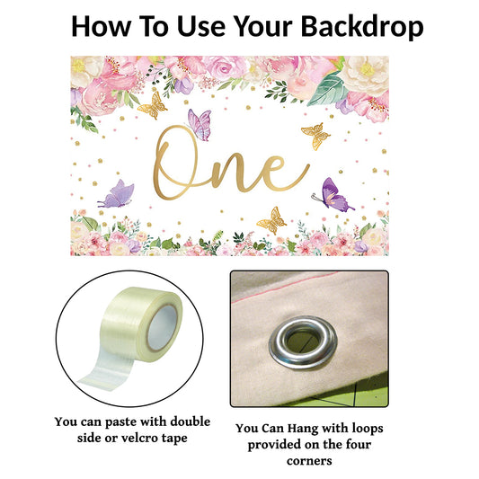 One is Fun First Birthday Party Backdrop For Girl