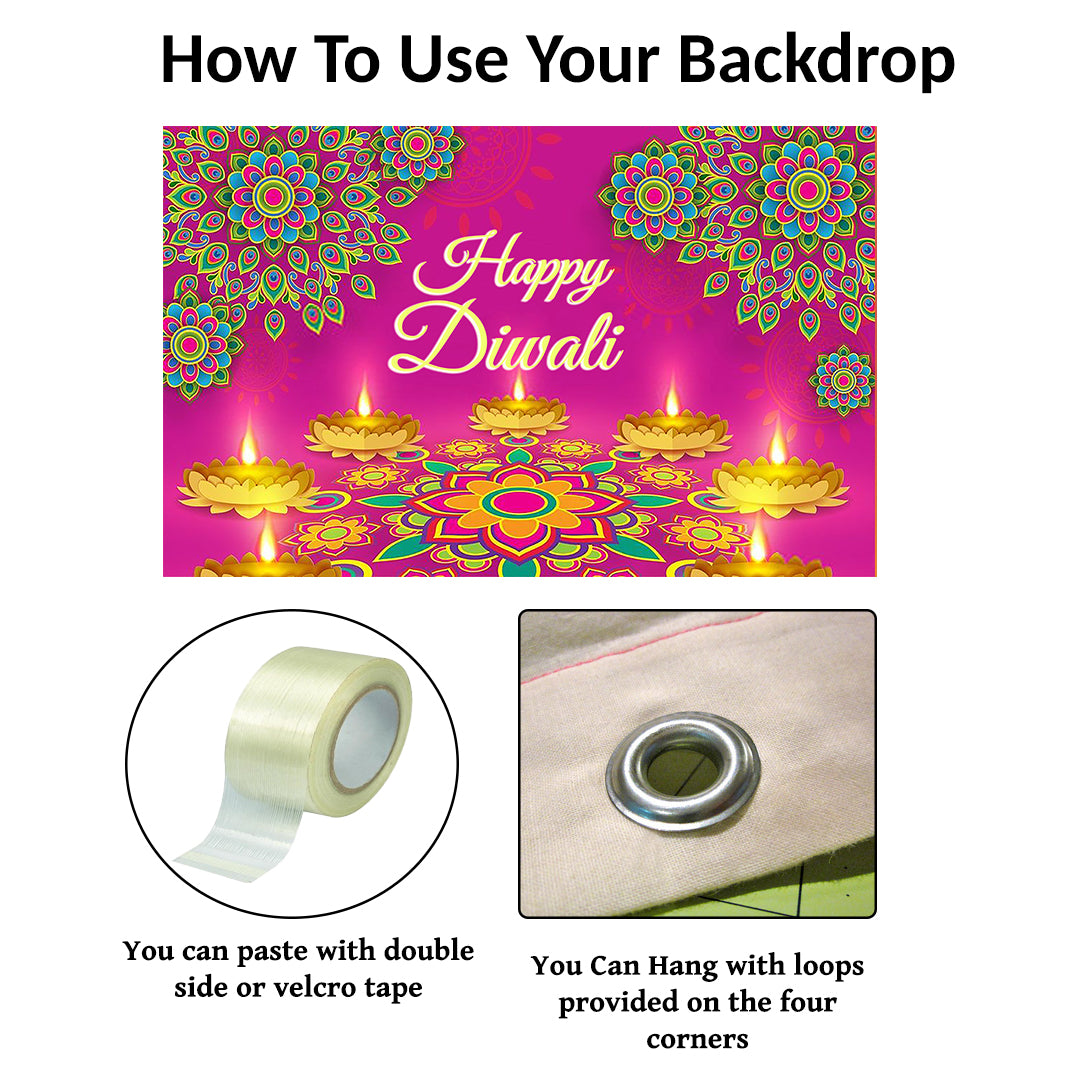 Diwali Party Decoration Backdrop