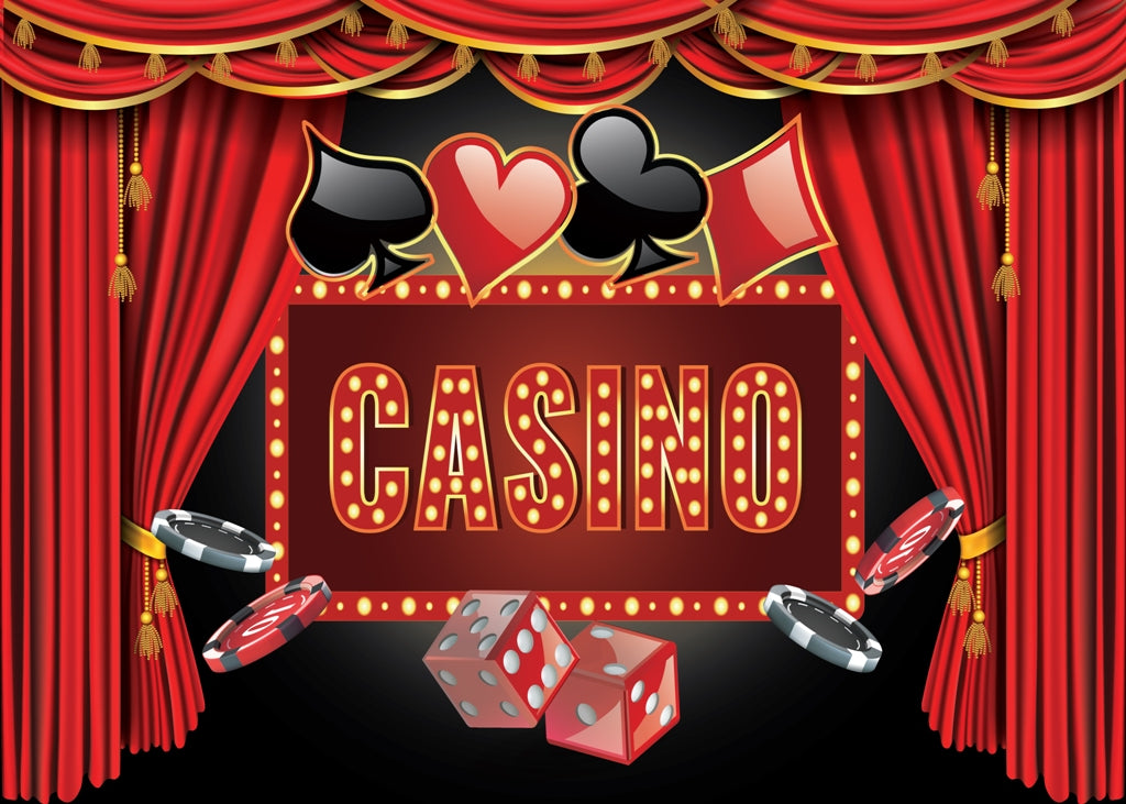 Casino Party Backdrop For Card Party Decoration